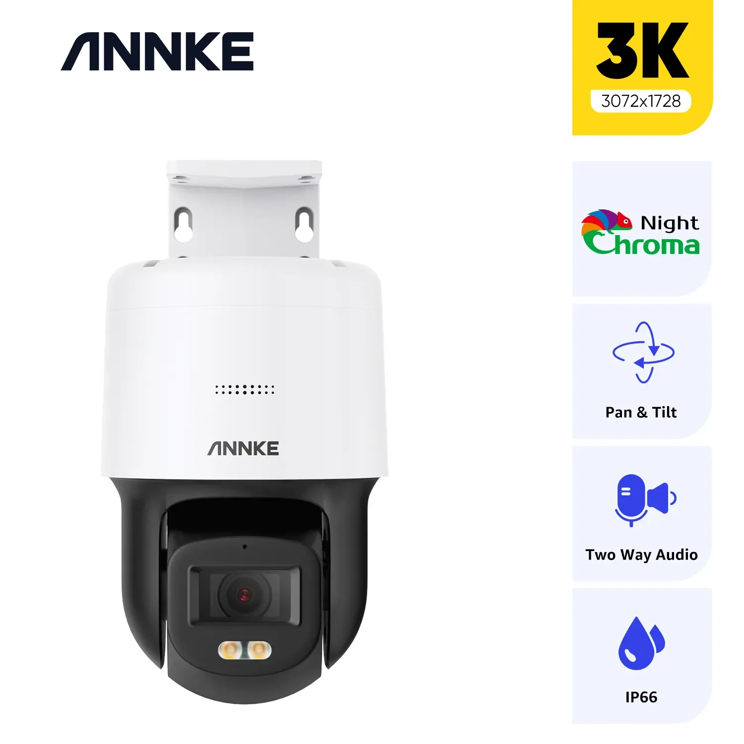 Annke ߿ POE Ǯ ÷ ī޶,    ī޶ ȣ, 2.8mm , NVR ŰƮ  , 6MP